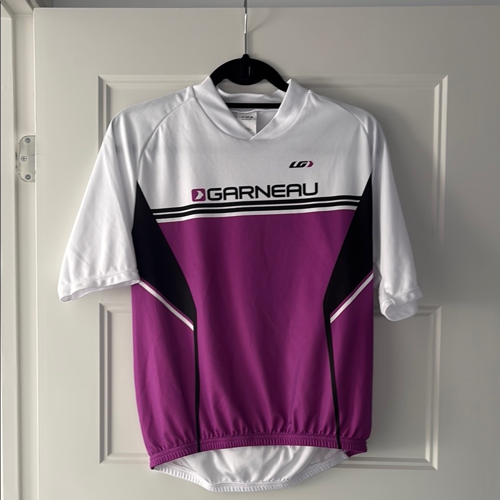 Garneau Purple and White Cycling Jersey